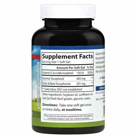 Gamma E-Gems 465 Mg Gamma Tocopherol, CL